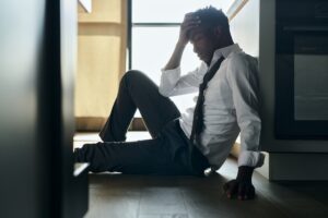 Young man suffering from depression